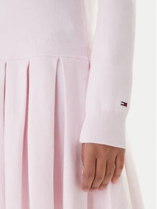 Tommy Jeans Sukienka dzianinowa Script DW0DW22464 Różowy Regular Fit