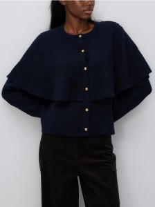 Kardigan z ozdobnymi guzikami - granatowy