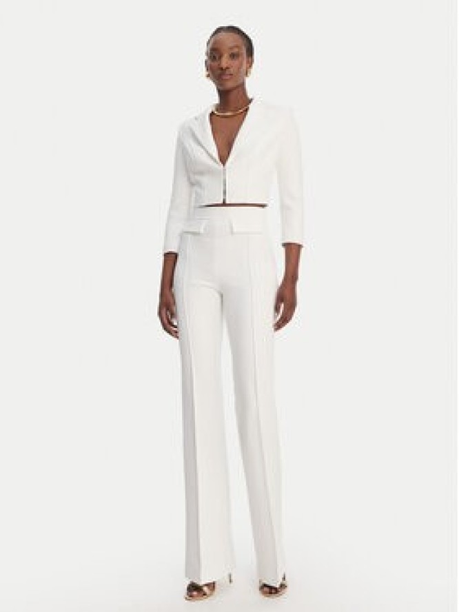 Elisabetta Franchi Spodnie materiałowe PA-171-61E2-V320 Biały Regular Fit
