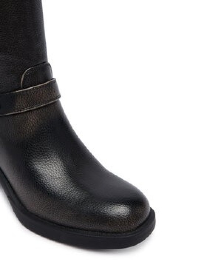 Guess Kozaki FLTMAT LEA11 Czarny