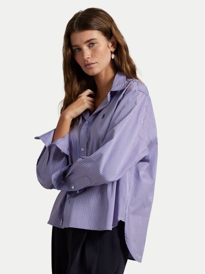Polo Ralph Lauren Koszula 211973130001 Fioletowy Boxy Fit
