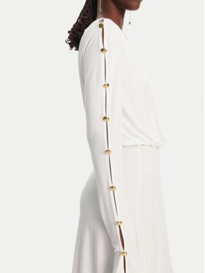 Elisabetta Franchi Sukienka koktajlowa AB80252E2 360 Biały Regular Fit