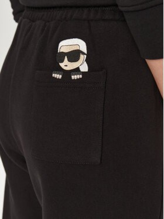 KARL LAGERFELD Spodnie dresowe A1W10130 Czarny Relaxed Fit