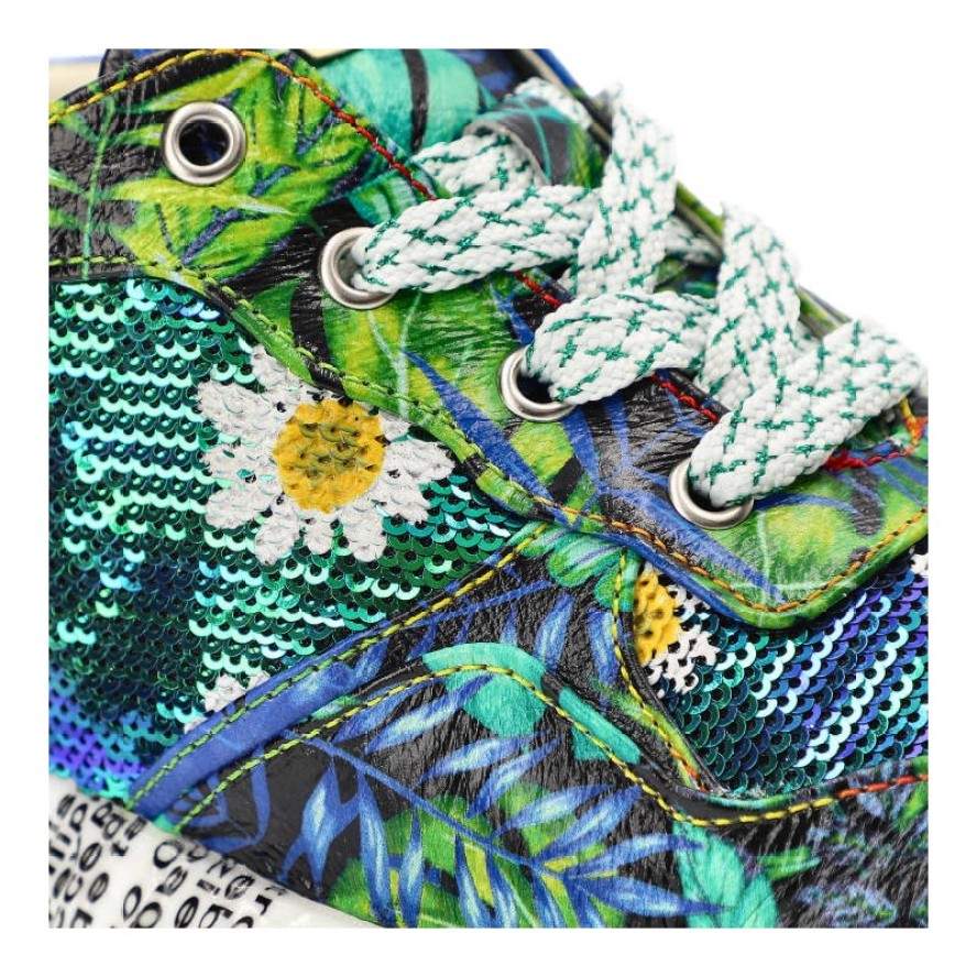 Zielone Sneakersy Laura Vita Stylowe Obuwie Damskie