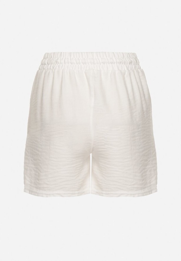 Białe Szorty Ozdobione Wiązaniem Liraine