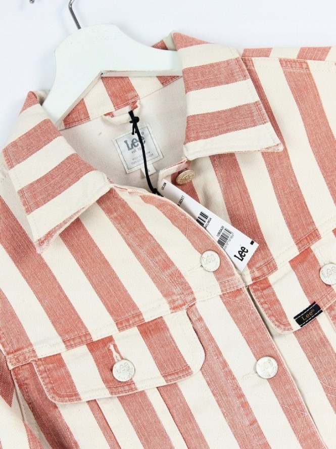 LEE CROPPED RIDER JACKET DAMSKA KURTKA JEANSOWA TERACOTTA L54CLIMG 112112762