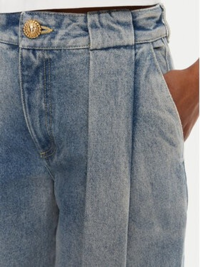 Balmain Jeansy DF0ML095DF17 Niebieski Loose Fit