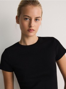 Bawełniany t-shirt - czarny