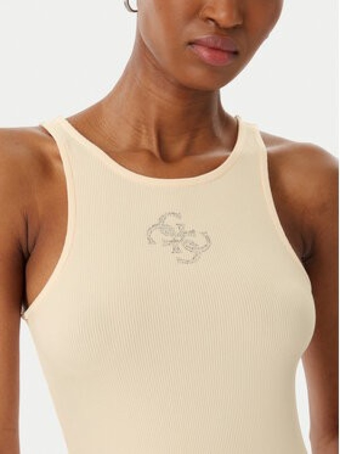 Guess Top W6RP39 KD092 Beżowy Regular Fit