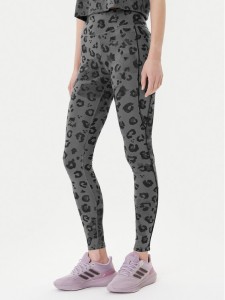 adidas Legginsy Optime Essentials JN2650 Szary Slim Fit
