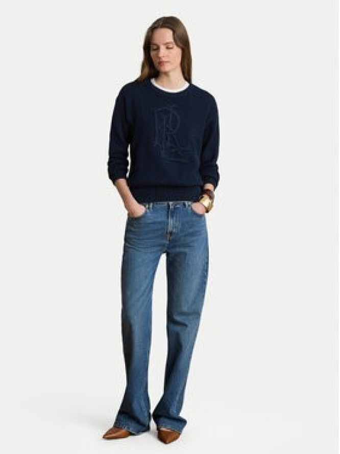 LAUREN RALPH LAUREN Sweter 200979653004 Granatowy Regular Fit