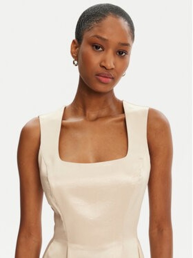 Rinascimento Sukienka koktajlowa CFC0122458003 Beżowy Regular Fit