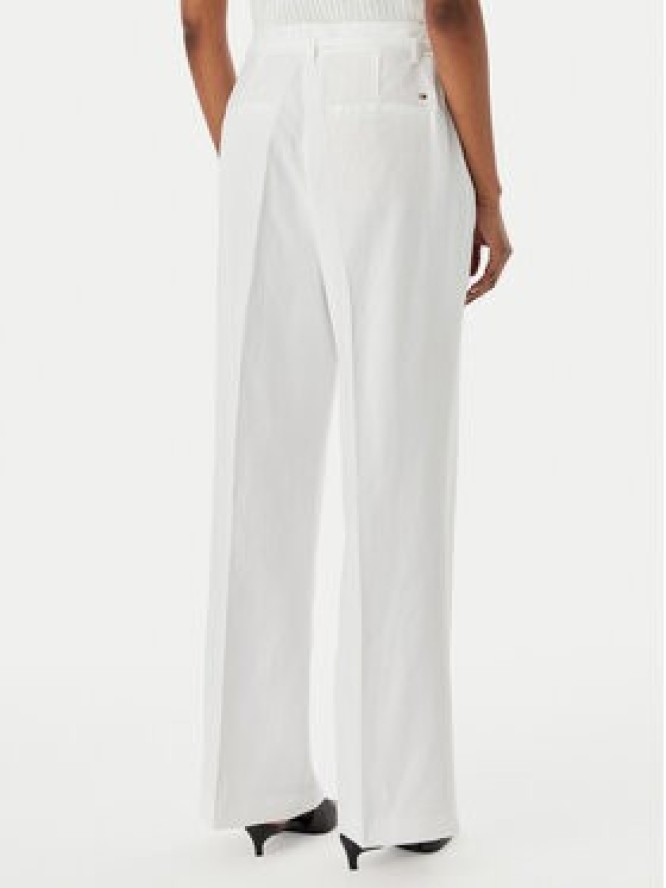 Tommy Hilfiger Spodnie materiałowe WW0WW48884 Biały Wide Leg