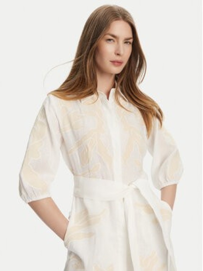 Marella Sukienka koszulowa Nota 2513221252 Biały Regular Fit