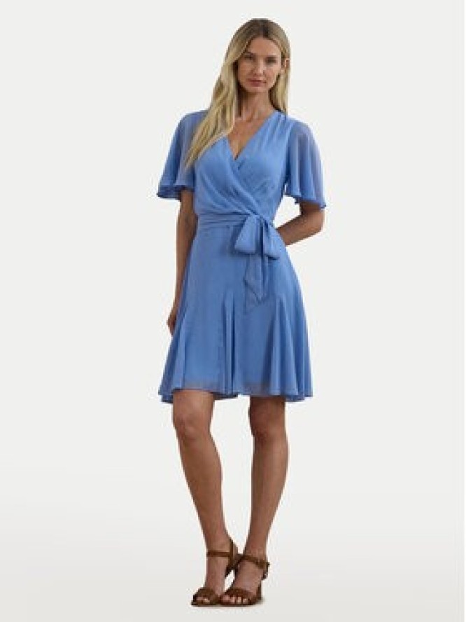 LAUREN RALPH LAUREN Sukienka koktajlowa 250938944003 Niebieski Regular Fit