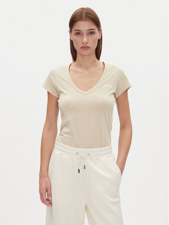 BOSS T-Shirt C_Eslane_4 50540432 Beżowy Slim Fit