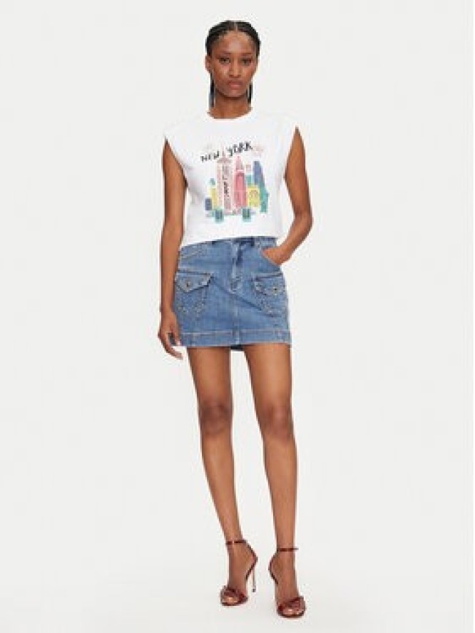 MET Spódnica jeansowa M10 182GN Niebieski Regular Fit