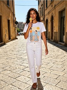 Koszulka z nadrukiem - biały