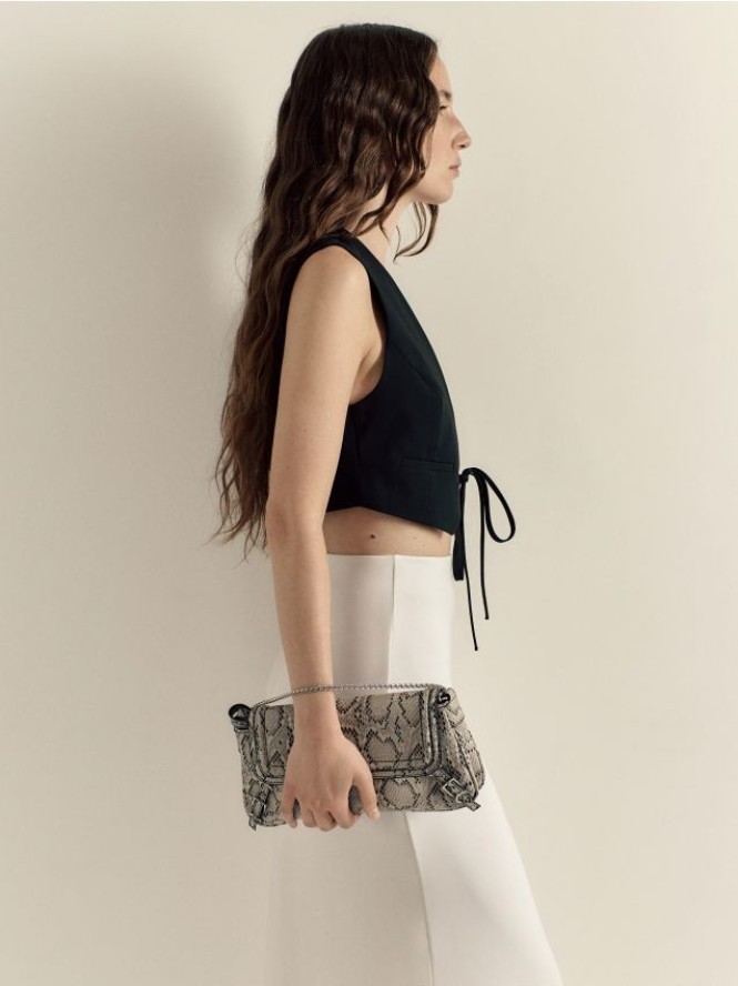 Torebka crossbody ze zwierzęcym motywem - wielobarwny