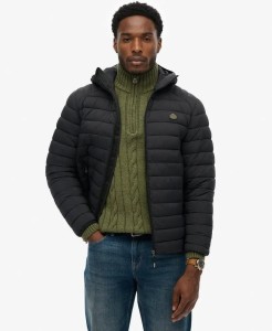 superdry Kurtka Hooded Fuji Lite — lekka, ocieplana, z recyklingu – Black