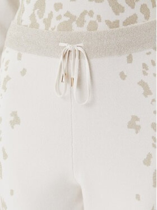 Liu Jo Spodnie dresowe TF5174 MS49I Écru Regular Fit