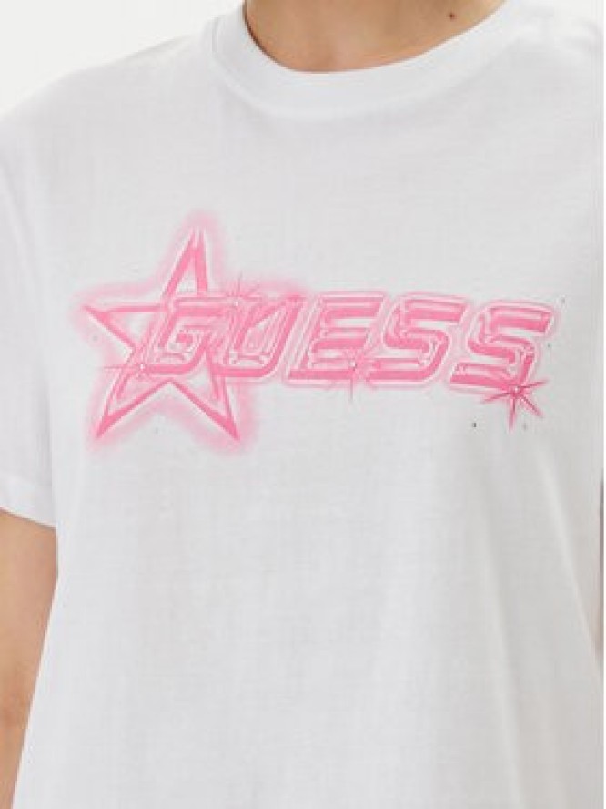 Guess T-Shirt V5GI12 K9RM1 Biały Boxy Fit