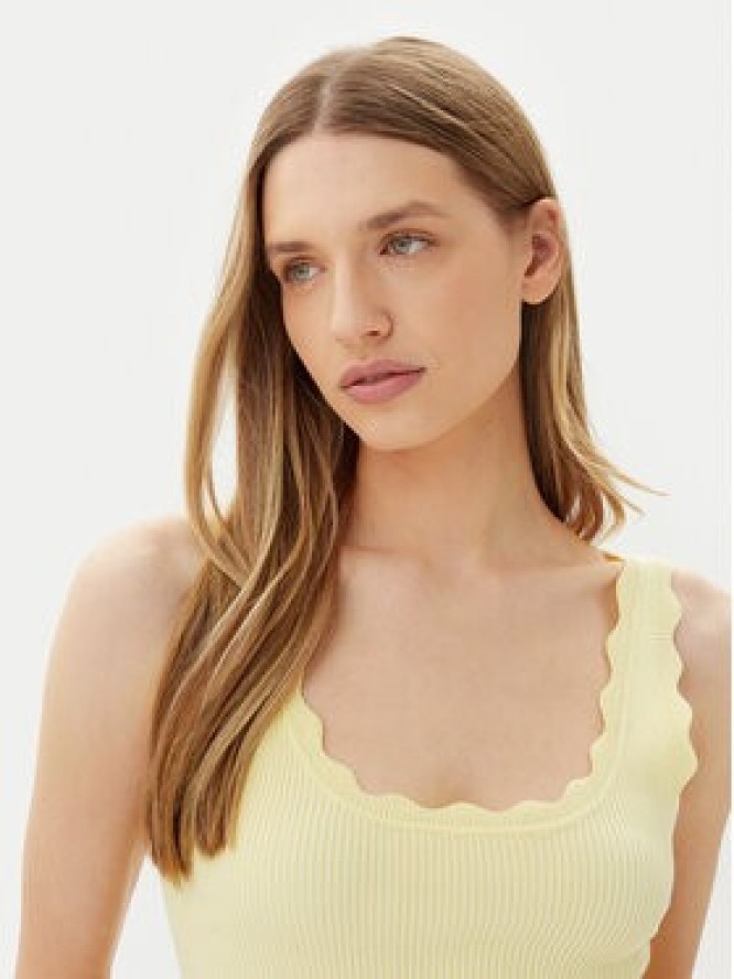 JDY Top Nanna 15290585 Żółty Slim Fit