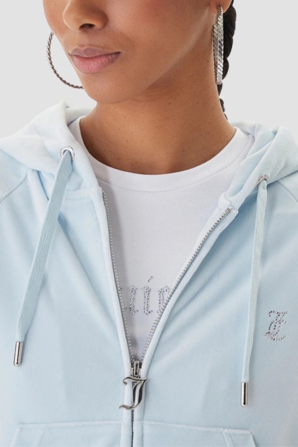 JUICY COUTURE Błękitna bluza damska Madison Outline, Rozmiar M