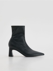 Botki na obcasie - czarny