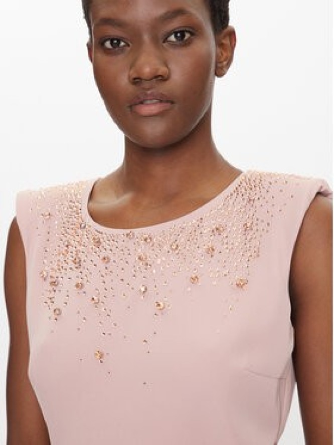 Fracomina Sukienka koktajlowa FQ25SD2004W47601 Różowy Slim Fit