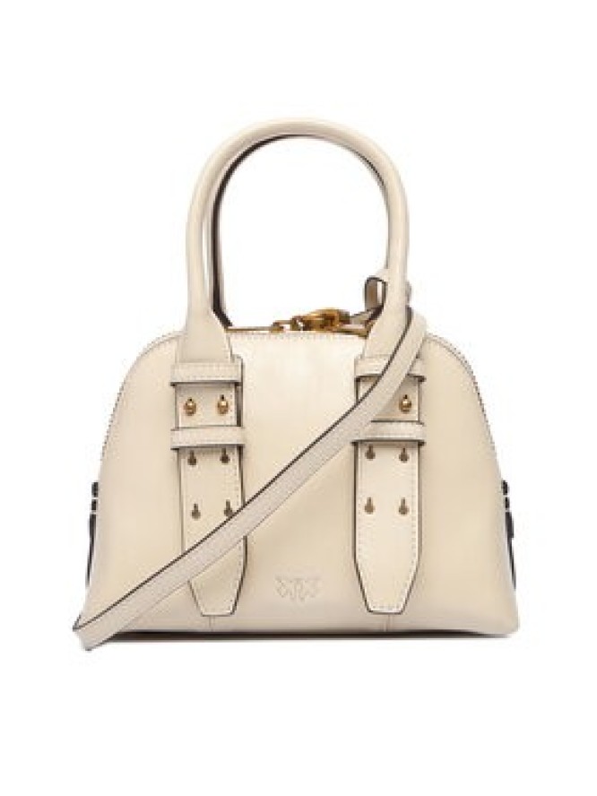 PINKO Torebka Bowling Bag Zip Mini AI 25-26 PLTT 105333 A0QO Écru