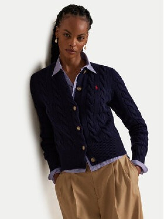 Polo Ralph Lauren Kardigan 211972104004 Granatowy Slim Fit