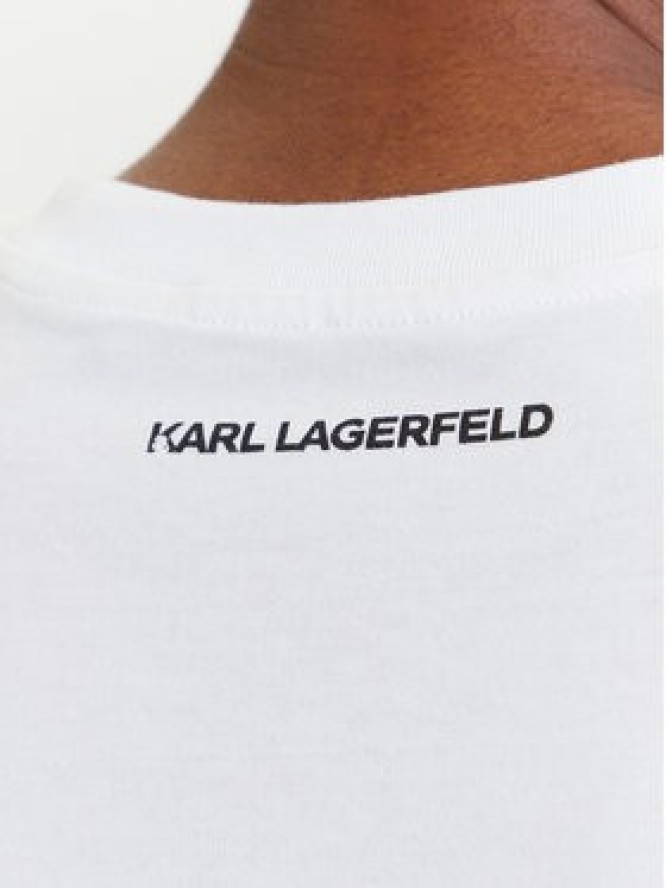 KARL LAGERFELD T-Shirt A3W17105 Biały Regular Fit