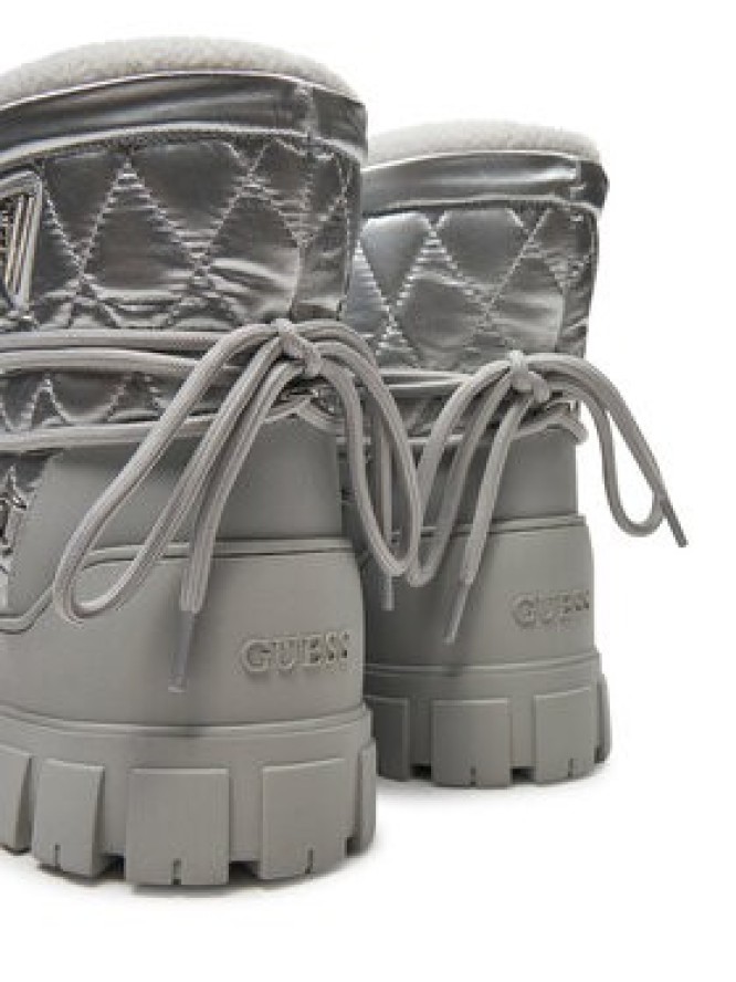 Guess Śniegowce Uniques FLFUNI LEL10 Srebrny