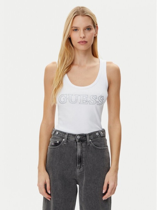 Guess Top W5GP29 KA0H1 Biały Regular Fit