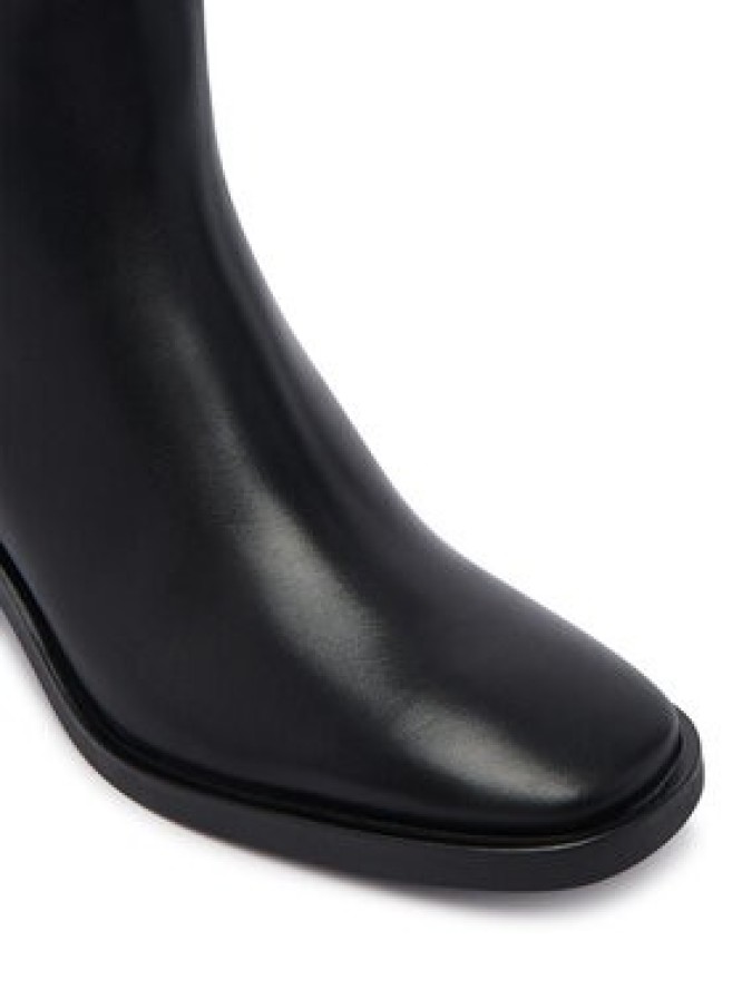 Calvin Klein Botki Block Heel Ank Boot Lth Hdw HW0HW03171 Czarny