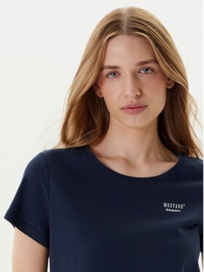 Mustang T-Shirt Alma 1016155 Granatowy Regular Fit