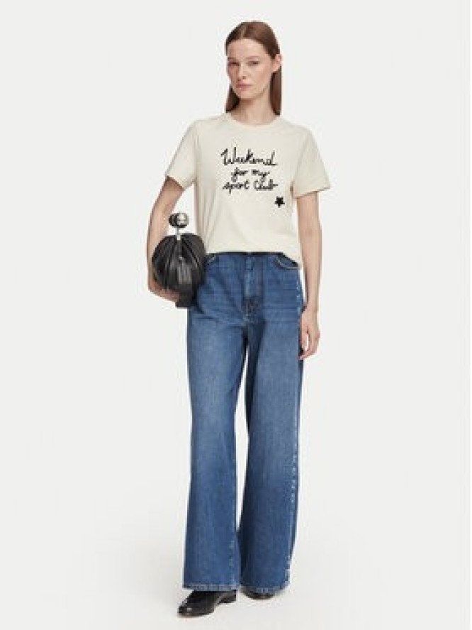 Weekend Max Mara T-Shirt Edison 2625976041 Kremowy Regular Fit