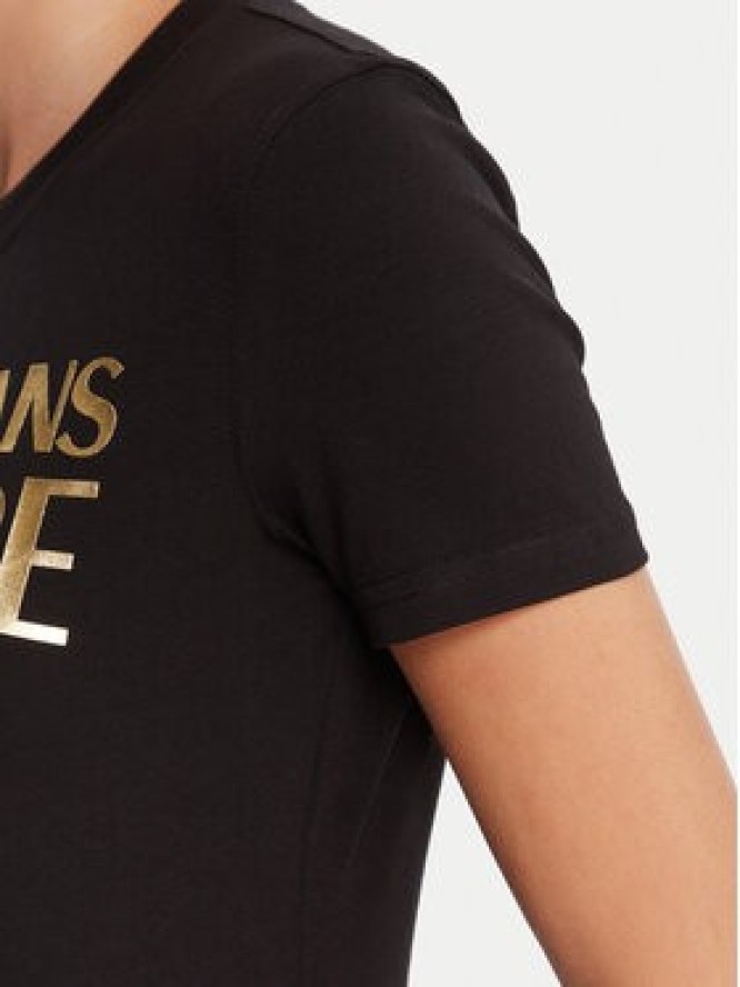 Versace Jeans Couture T-Shirt 79HAHT02 CJ03T Czarny Regular Fit