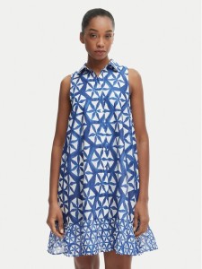 Iconique Sukienka letnia IC25-085 Niebieski Regular Fit