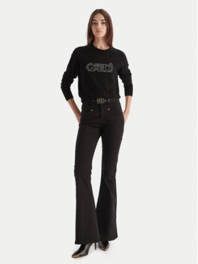 Gaudi Jeansy 521BD25005 Czarny Flare Fit