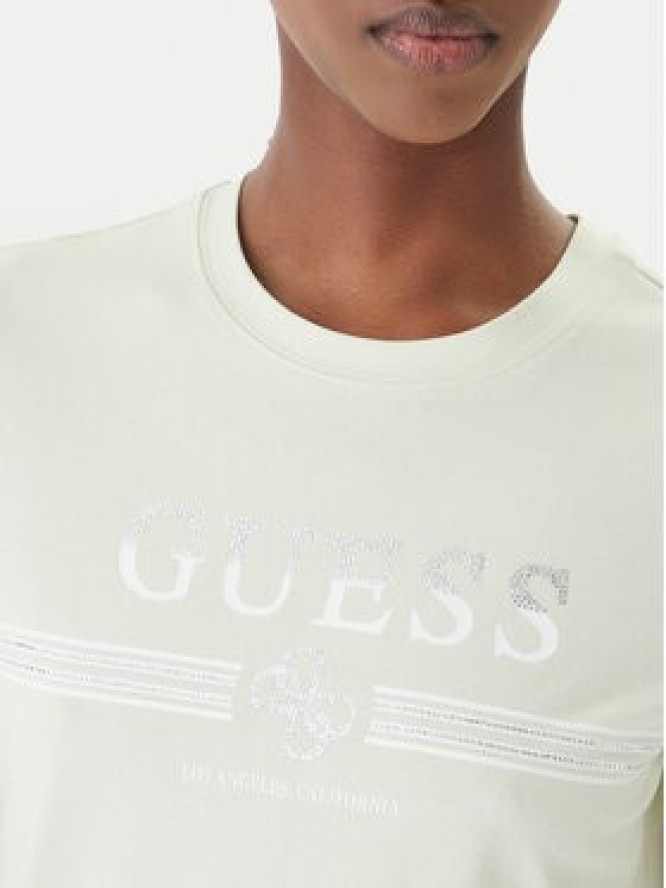 Guess T-Shirt V6GI07 K2968 Zielony Regular Fit