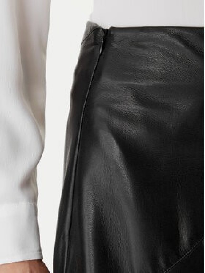 BOSS Spódnica z imitacji skóry Vicena1 50556926 Czarny Regular Fit