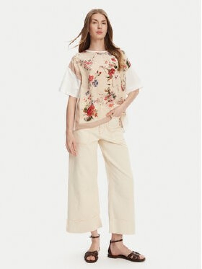 Weekend Max Mara T-Shirt Pampas 2515941082 Beżowy Relaxed Fit