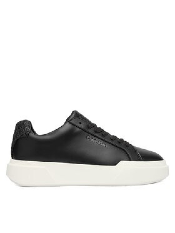 Calvin Klein Sneakersy Chunky Cupsole Laceup Lth Bt Aop YW0YW02036 Czarny