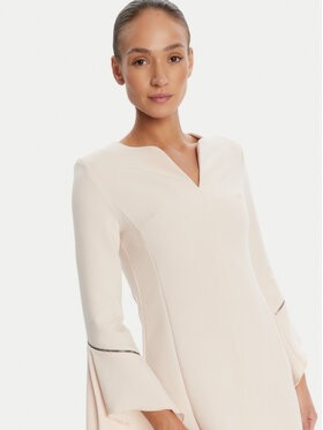 Rinascimento Sukienka koktajlowa CFC0126187003 Beżowy Slim Fit