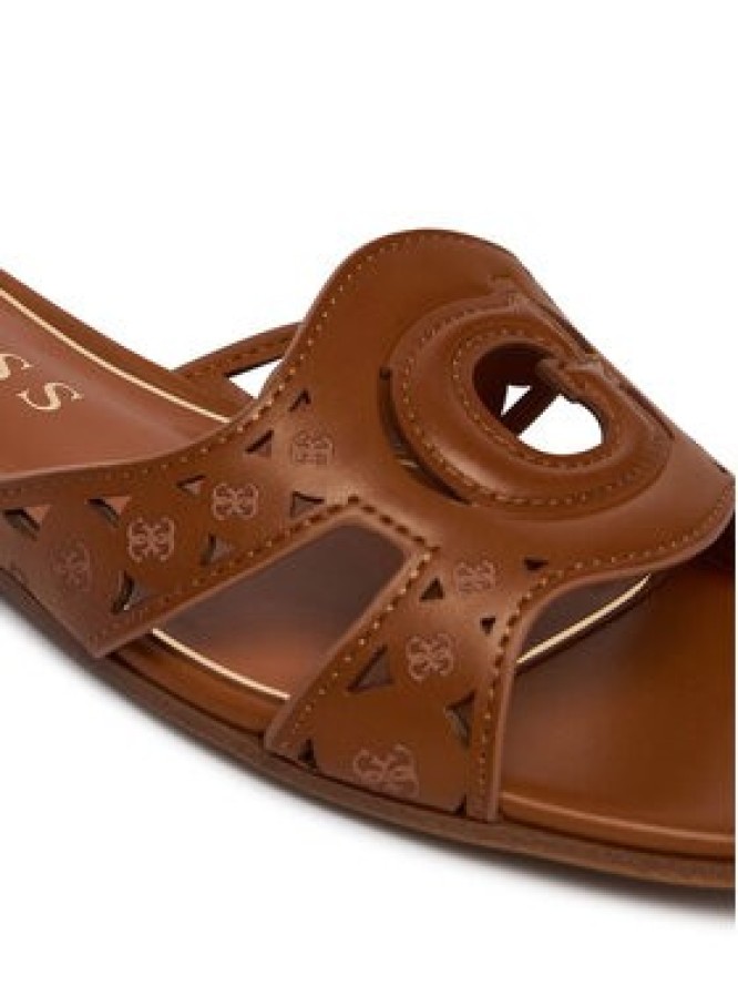 Guess Klapki FLJCS2 LEA03 Brązowy