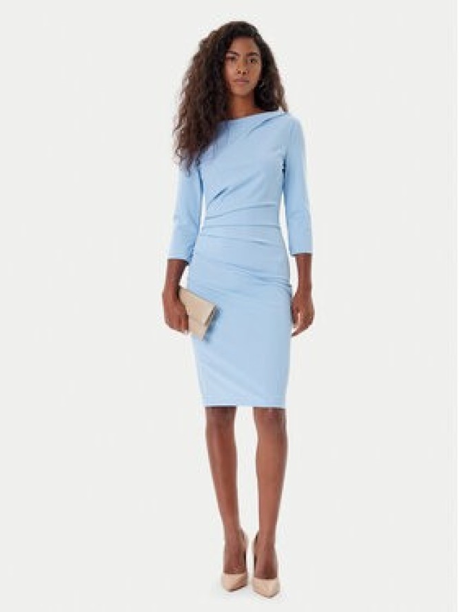 Rinascimento Sukienka koktajlowa CFC0126154003 Błękitny Slim Fit