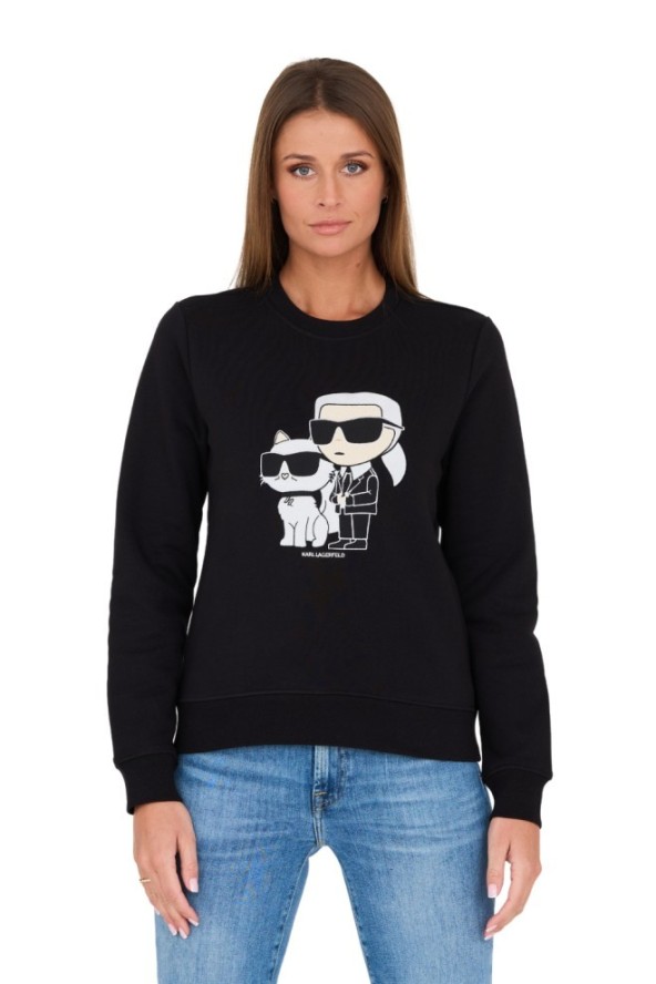 KARL LAGERFELD Czarna damska bluza Ikonik 2.0, Rozmiar M