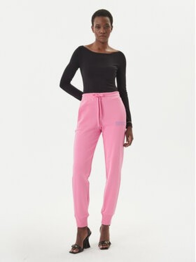 Versace Jeans Couture Spodnie dresowe 80HAAT01 CF01T Różowy Regular Fit